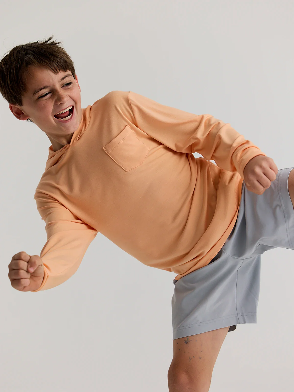 Free Fly Apparel Youth Bamboo Shade Hoodie - Tropic Orange