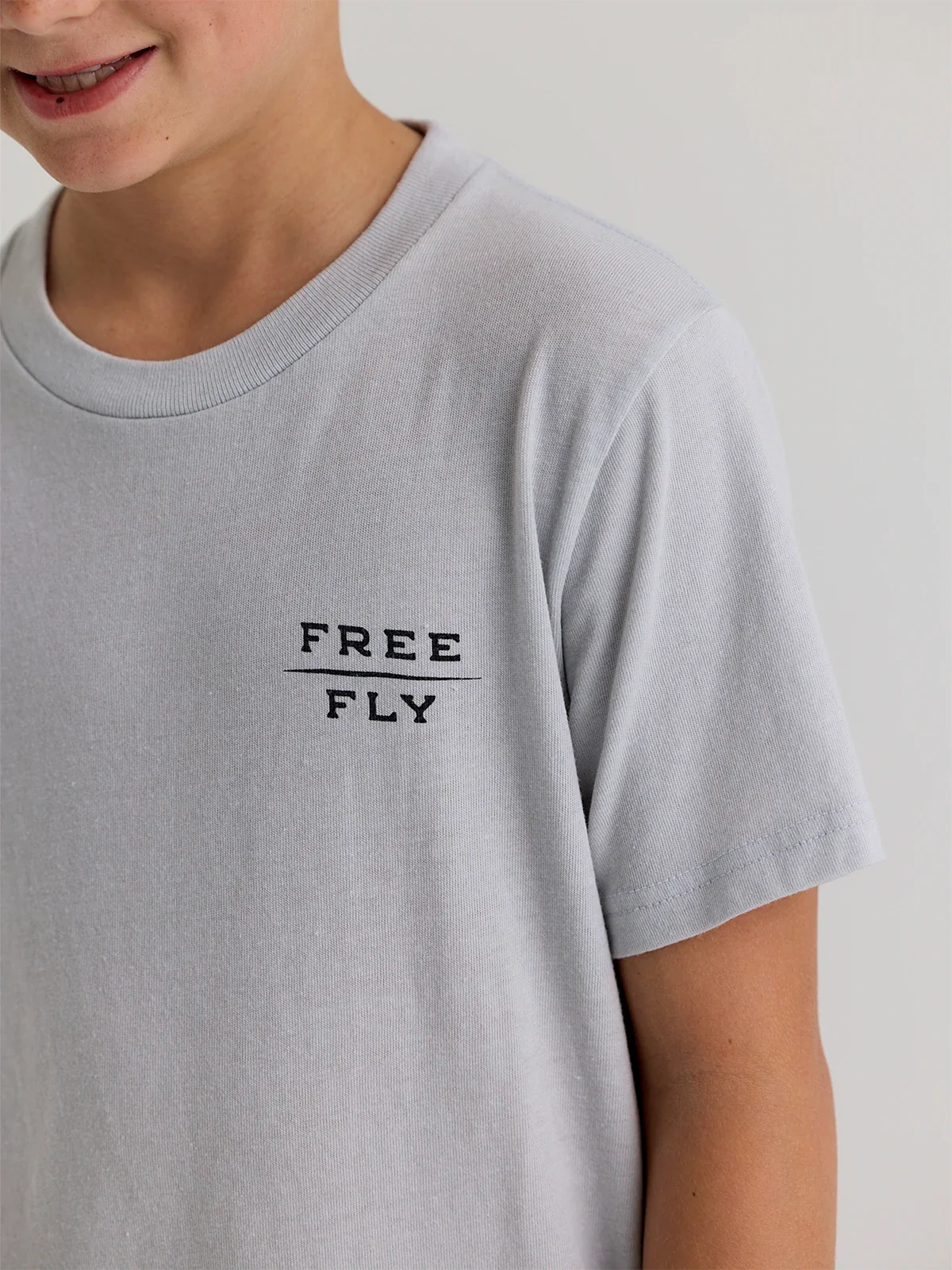 Free Fly Apparel Youth Wild Caught Tee - Heather Aspen Grey
