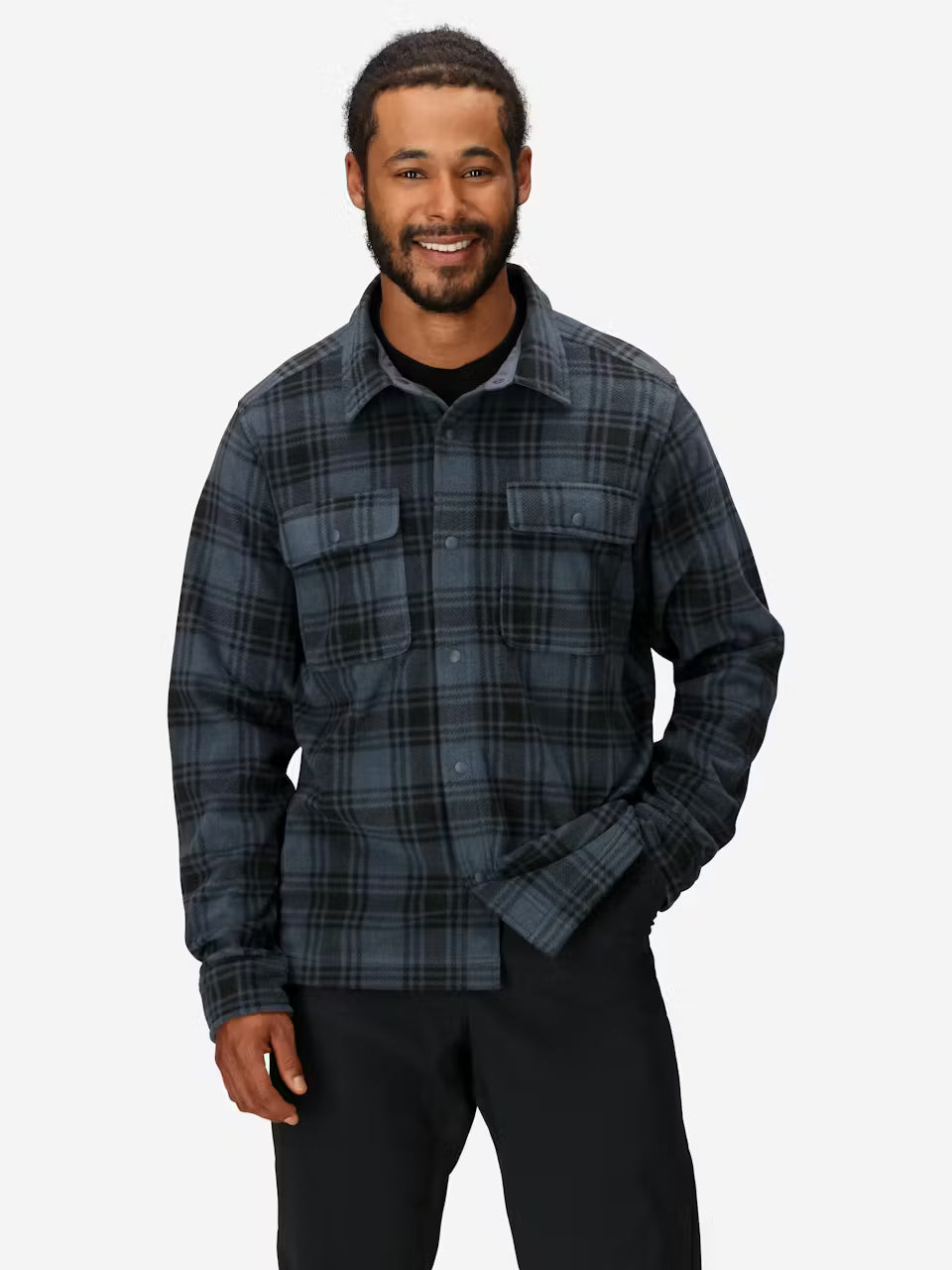 Marmot Mens Felton Fleeve Long Sleeve Thunderhead plaid