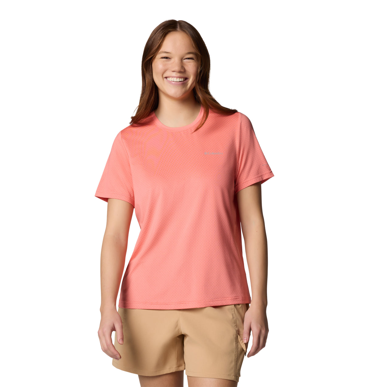 Columbia Womens Wild Springs Short Sleeve Shirt - Alpenglow Alpenglow