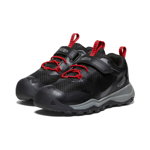 Keen Children's Wanduro Low Waterproof Shoe - Black/Ribbon Red Black/Ribbon Red
