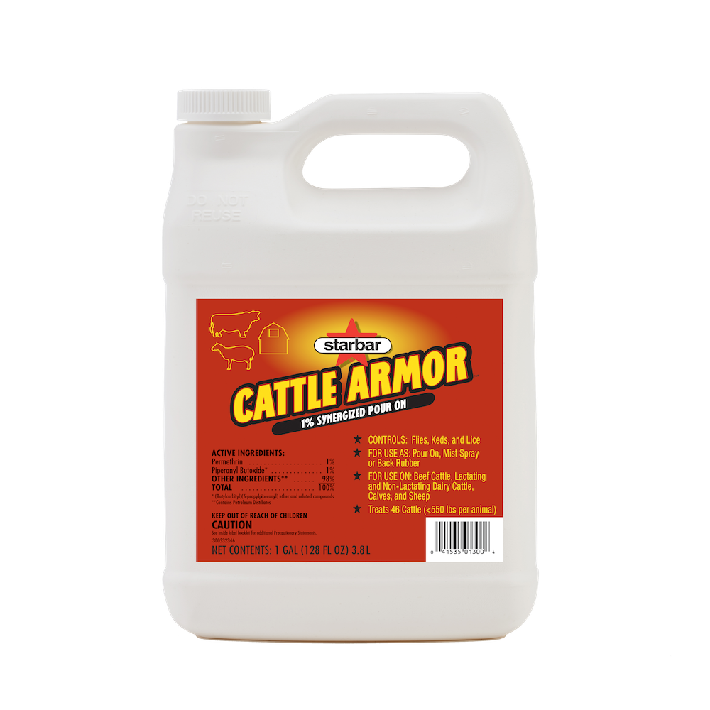 Starbar Cattle Armor 1% Synergized Pour On - 1 Gallon