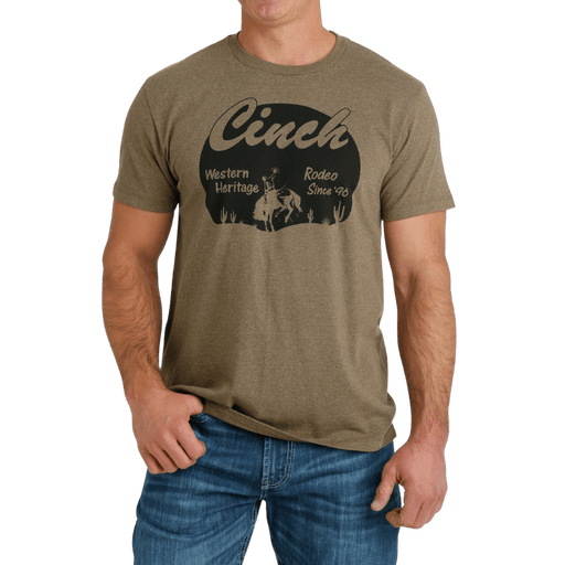 Cinch Men's Western Heritage Short Sleeve Graphic Tee Brown