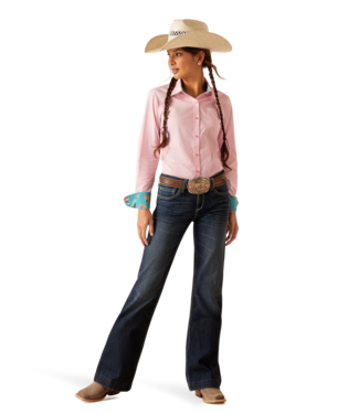 Ariat Kirby Stretch Shirt Camellia Rose Stripe / / Regular
