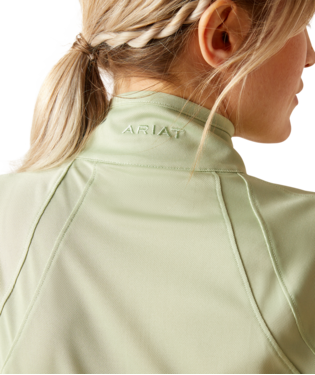 Ariat Sunstopper 3.0 1/4 Zip Baselayer Laurel Green / / Regular