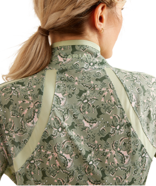 Ariat Sunstopper 3.0 1/4 Zip Baselayer Green Baroque / / Regular