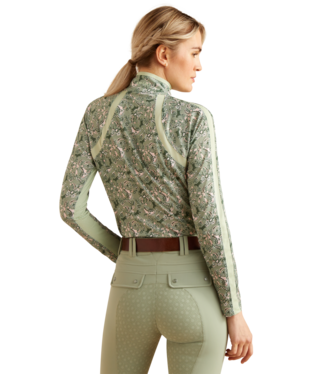 Ariat Sunstopper 3.0 1/4 Zip Baselayer Green Baroque / / Regular