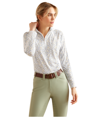 Ariat Sunstopper 3.0 1/4 Zip Baselayer White Bits / Shoes / / Regular