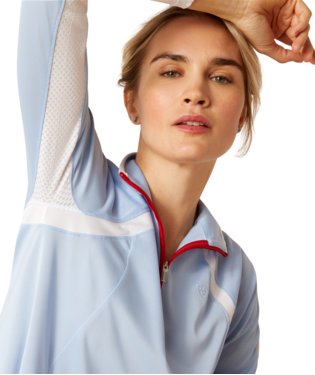 Ariat Sunstopper 3.0 1/4 Zip Baselayer Chambray Blue / / Regular