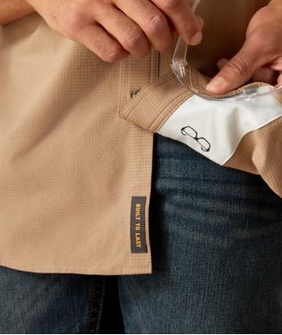 Ariat Rebar Made Tough 360 AirFlow Work Shirt Rebar Khaki / / Regular