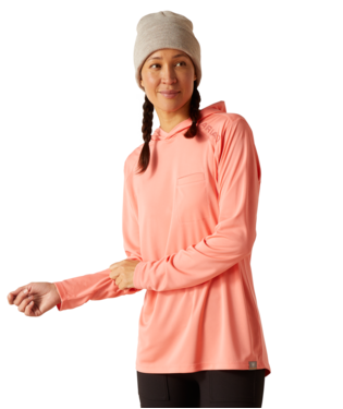 Ariat Rebar Sunblocker Hooded T-Shirt Shell Pink / / Regular
