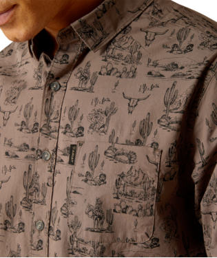 Ariat Matteo Stretch Modern Fit Shirt Eiffel Tower / / Regular