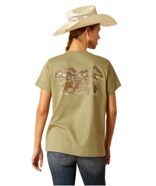 Ariat Desert Scene T-Shirt Oil Green / / Regular
