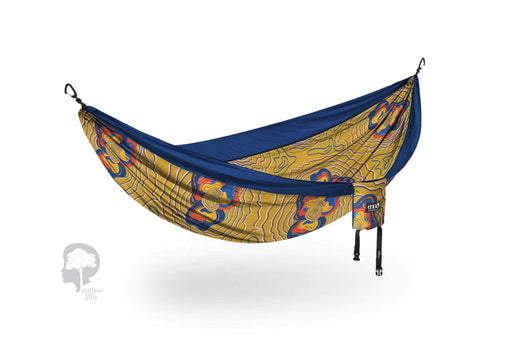 Eagle Nest Outfitters Giving Back DoubleNest Print Hammock - Outdoor Afro Afro Gold / Sapphire