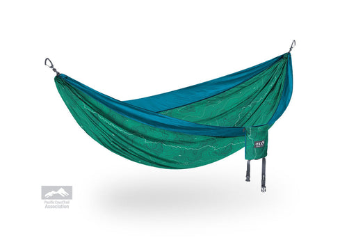 Eagle Nest Outfitters Giving Back DoubleNest Print Hammock - Pacific Crest Trail (PCT) Topo PCT / Teal