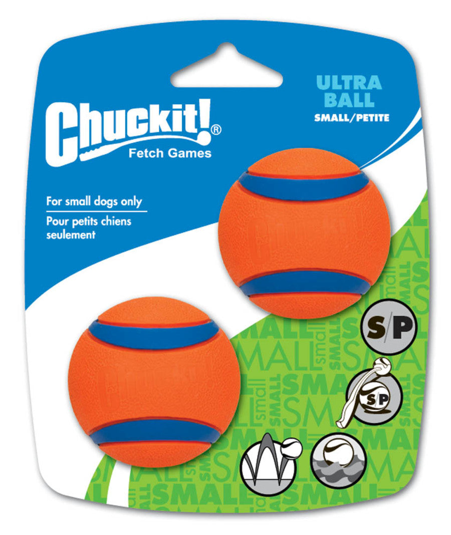 Chuckit! Ultra Ball Dog Toy 2 Pack - Small / Medium Orange / Blue / / 2 Pack