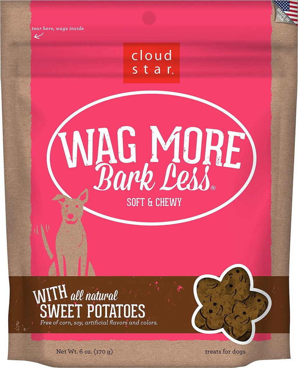 Cloudstar Wag More Bark Less Soft & Chewy Sweet Potato Dog Treats - 6oz / Sweet Potato
