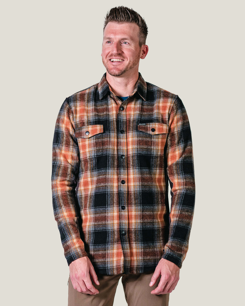 Belong Designs Mens Deadline Tek Flannel Ouray red