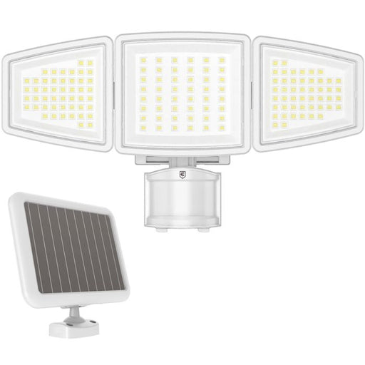 Electryx 2000 Lumens Solar Powered LED Security Flood Light - White White