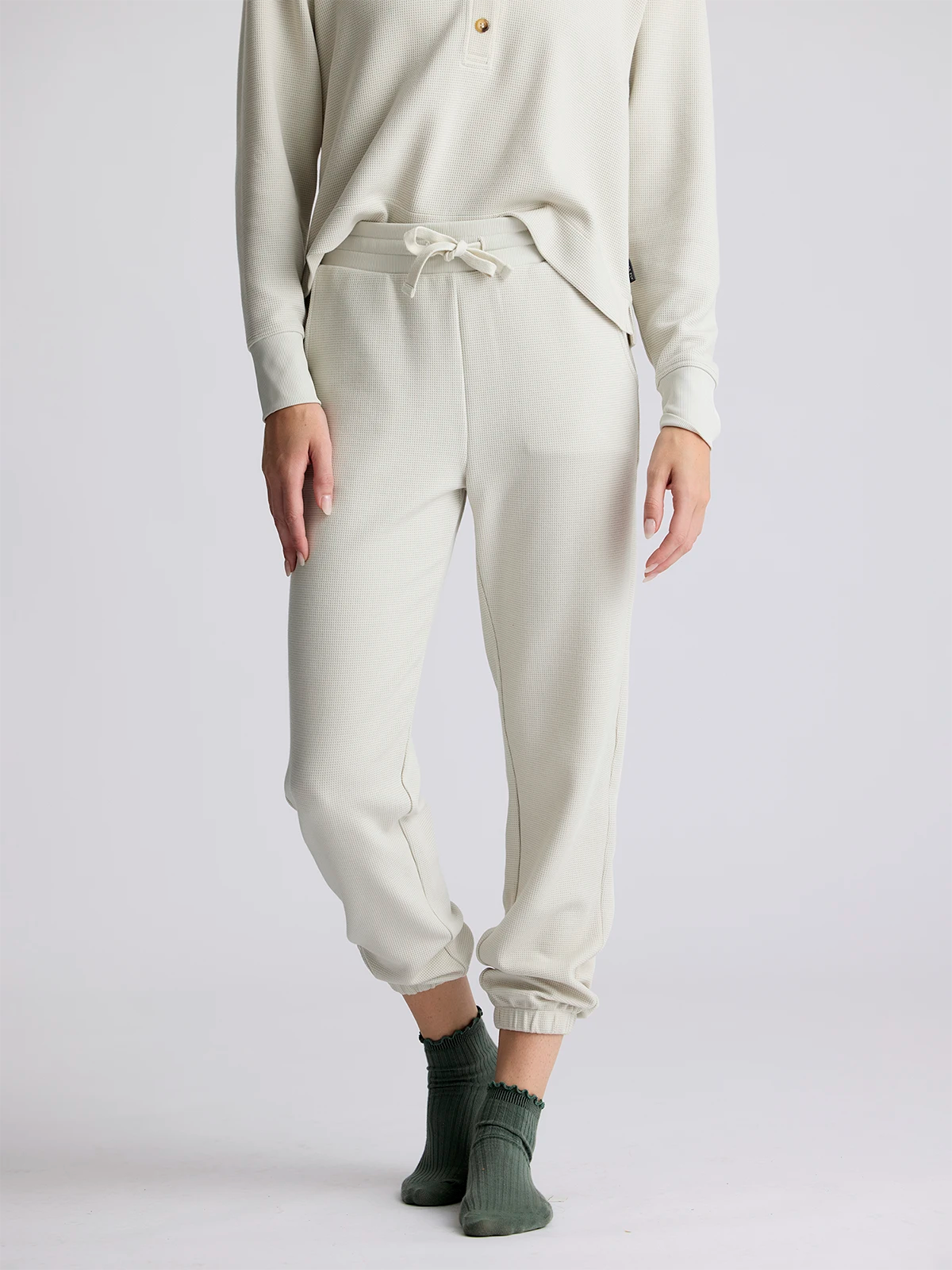 Free Fly Apparel Women's Waffle Jogger - Birch Birch
