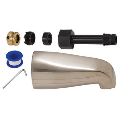 Master Plumber 5-1/8 In. Universal Tub Spout - Satin Nickel Finish