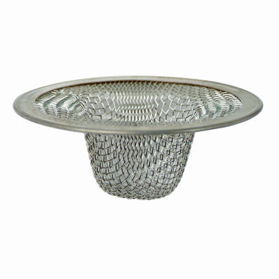 Master Plumber 2-3/16 In. Lavatory Sink Mesh Strainer - Chrome Stainless Steel Chrome