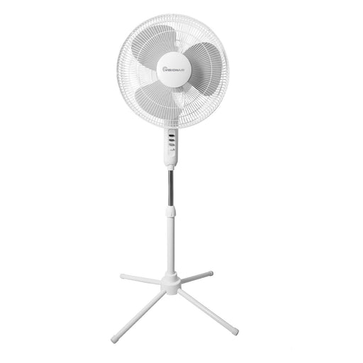 Vision Air 16-inch Oscillating Pedestal Fan - White / White