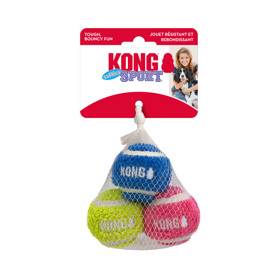 Kong Sport Softies Balls Dog Toy 3-Pack - Small / Medium Assorted / / 3-Pack