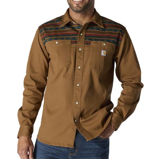 Carhartt Montana Rugged Flex Relaxed Fit Corduroy Long-sleeve Shirt Shadow