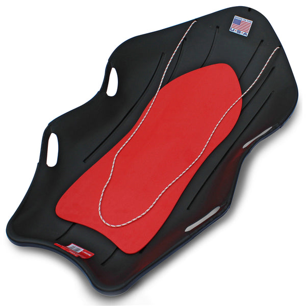 Paricon Sleds Snow Boat Sled 48in - Black Red Black red