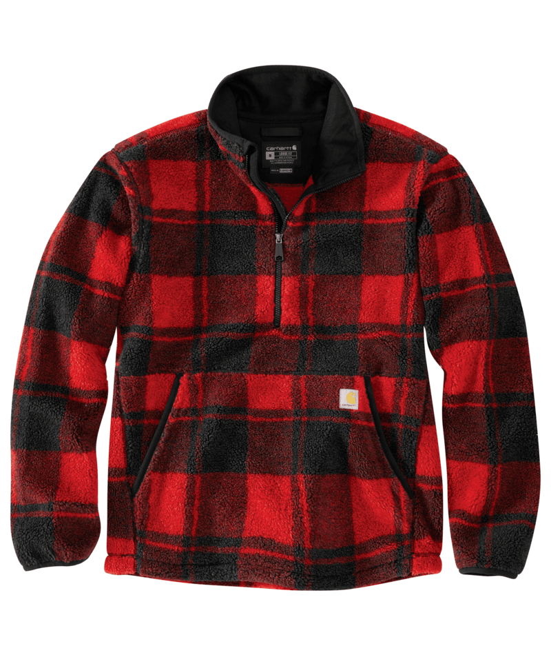 Carhartt Loose Fit Fleece Pullover - 2 Warmer Rating - Crabapple / Black Plaid Crabapple / Black Plaid / / REG