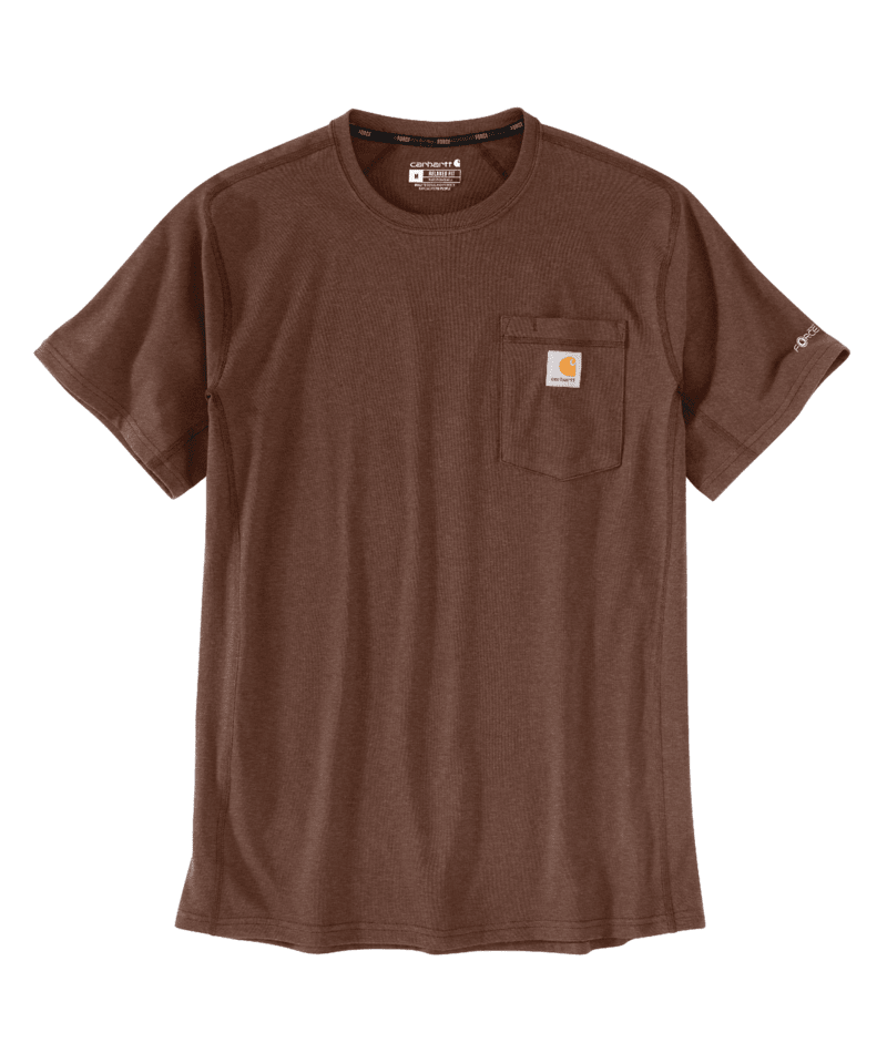 Carhartt Men's Force Relaxed Fit Short-Sleeve Pocket T-Shirt (Fall 2024) Mocha Heather / / REG