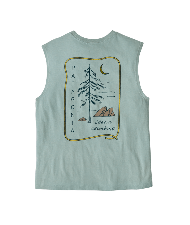 Patagonia W's Clean Climb Roots Boxy Organic Tank - Thermal Blue Thermal Blue
