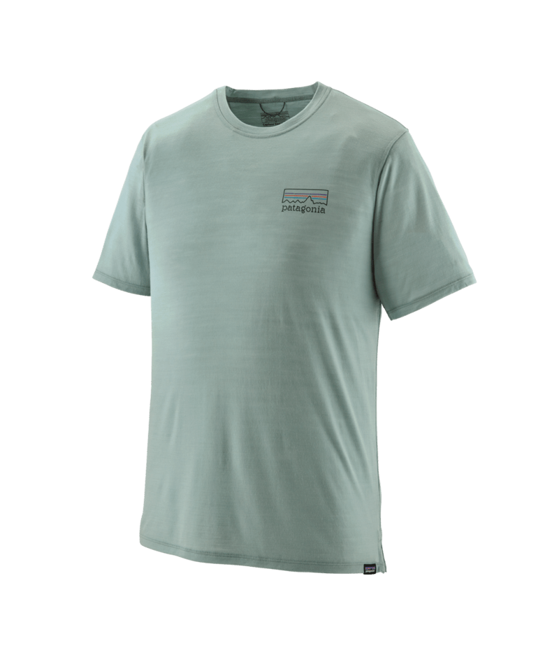 Patagonia M's Capilene Cool Merino Graphic Shirt - Fitz Roy Strata / Thermal Blue Fitz Roy Strata / Thermal Blue