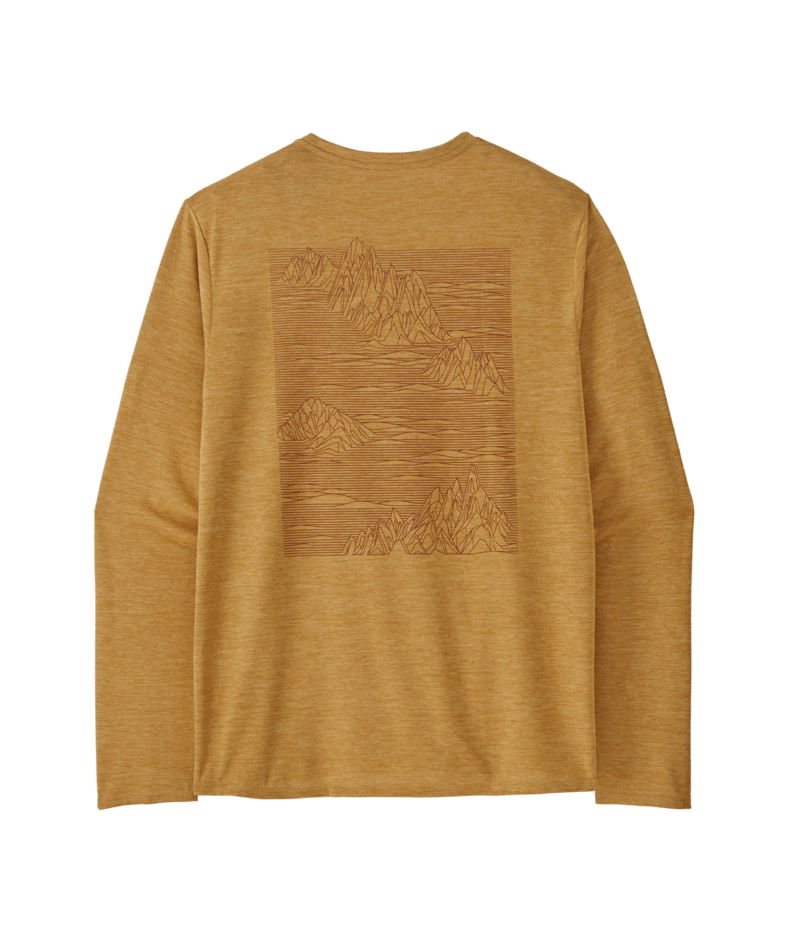 Patagonia M's Long Sleeve Capilene Cool Daily Graphic Shirt - Strataspire / Beeswax Tan X-Dye Strataspire / Beeswax Tan X-Dye