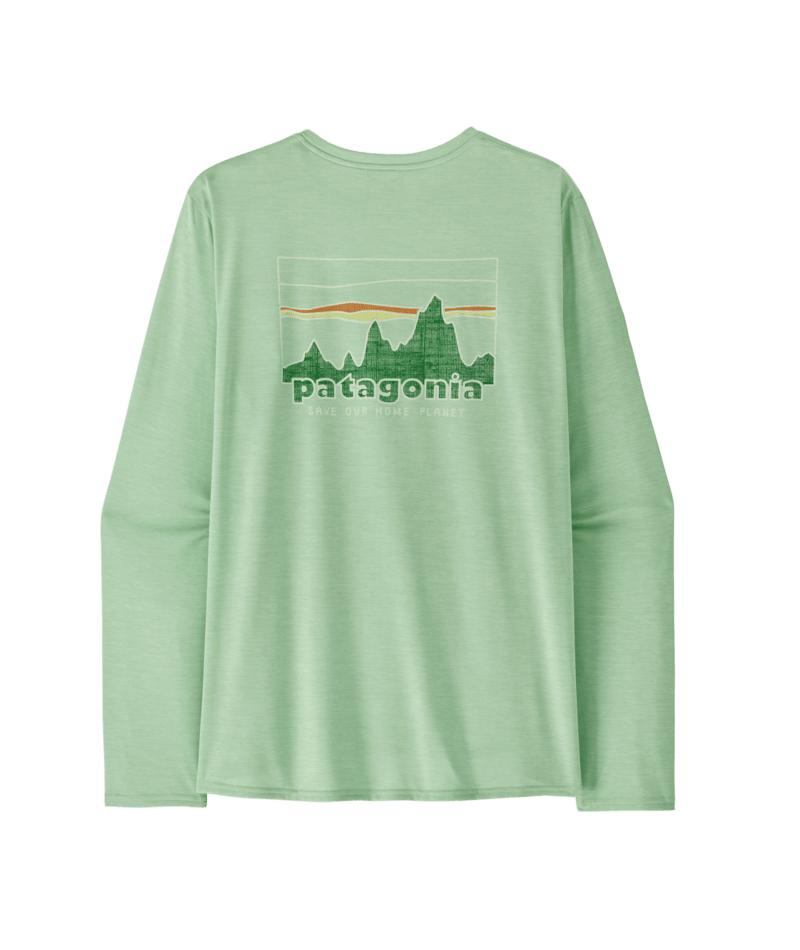 Patagonia M's Long Sleeve Capilene Cool Daily Graphic Shirt - 73 Skyline / Rinsed Green X-Dye 73 Skyline / Rinsed Green X-Dye