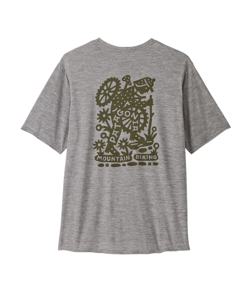 Patagonia M's Capilene Cool Daily Graphic Shirt - Lands - Hike-A-Bike / Feather Grey Hike-A-Bike / Feather Grey
