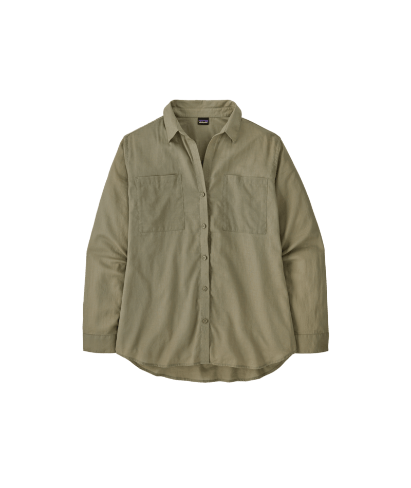 Patagonia W's Lightweight A/C Buttondown Long Sleeve Shirt - River Rock Green River Rock Green