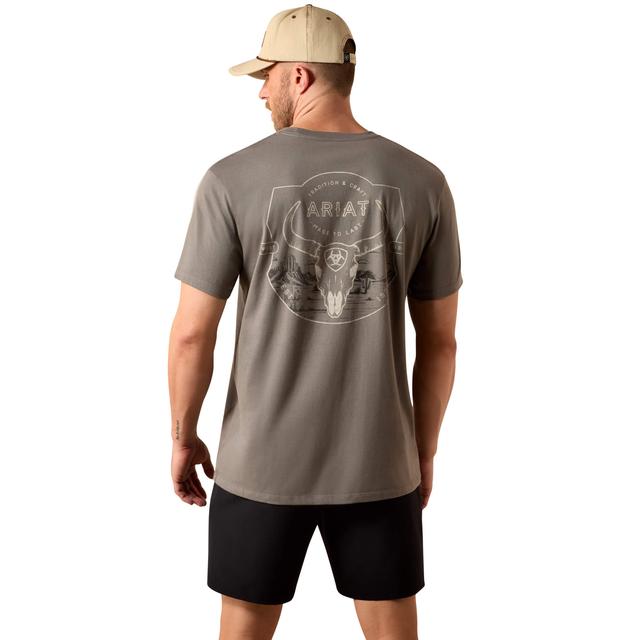 Ariat Desert Badge Tradition Classic Fit T-shirt In Smoked Pearl
