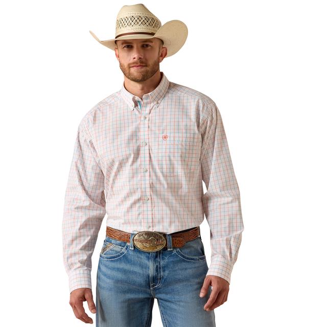 Ariat Pro Series Jason Classic Fit Shirt In White Plaid