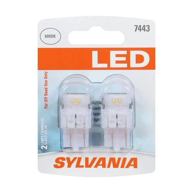 Sylvania Automotive Sylvania 7443 White Syl Led Mini Bulb, 2 Pack