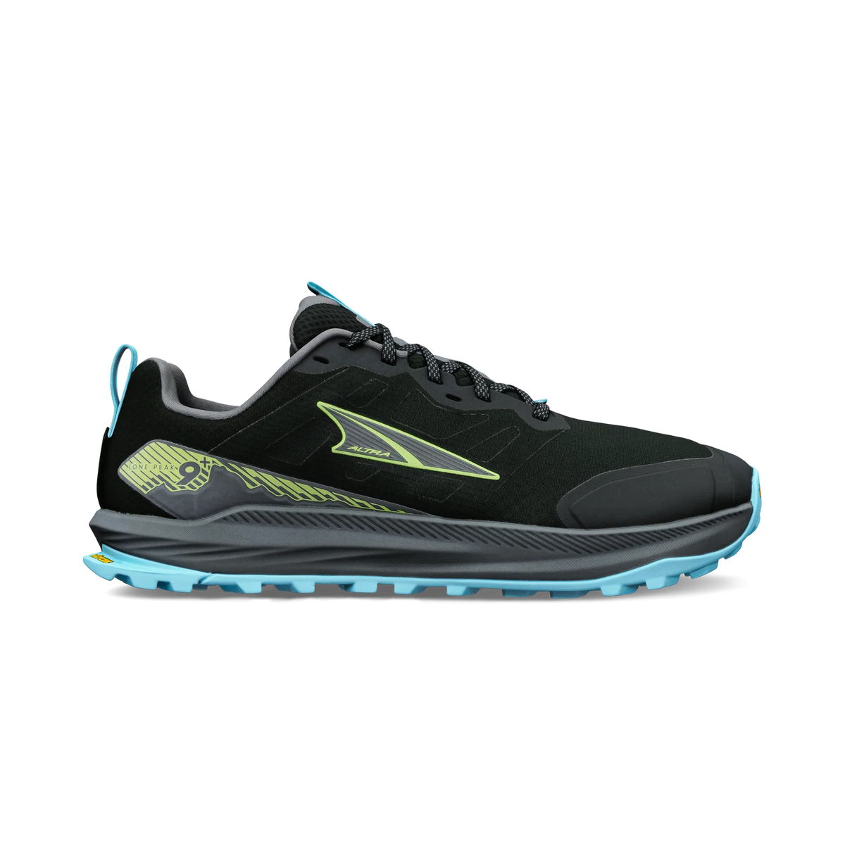 Altra Mens Lone Peak 9+ Black/Lime