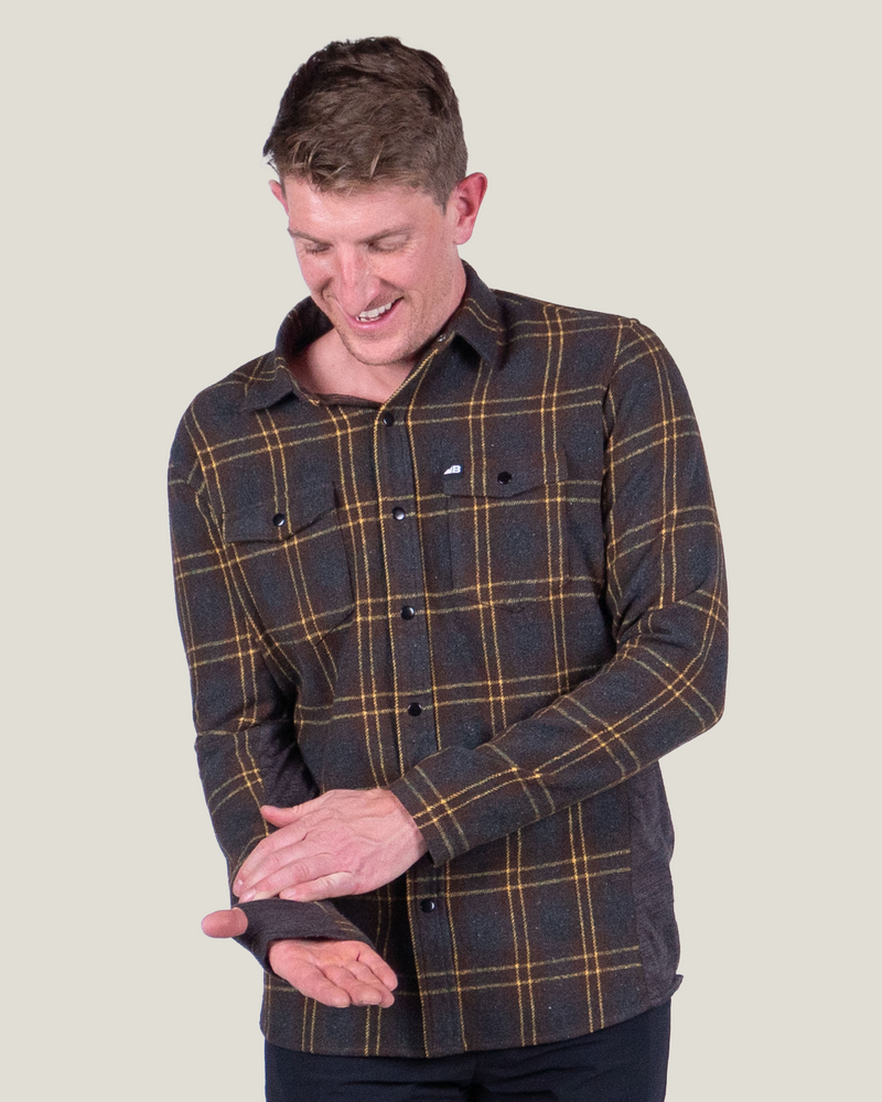 Belong Designs Mens Deadline Tek Flannel Breckenridge coal