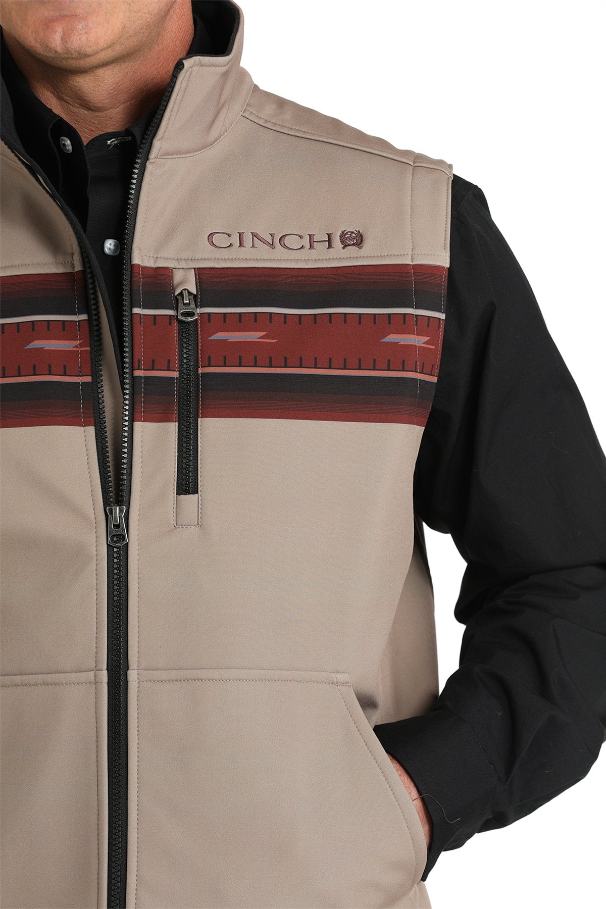 Cinch Men's Bonded Vest - Khaki - (MWV1545004)