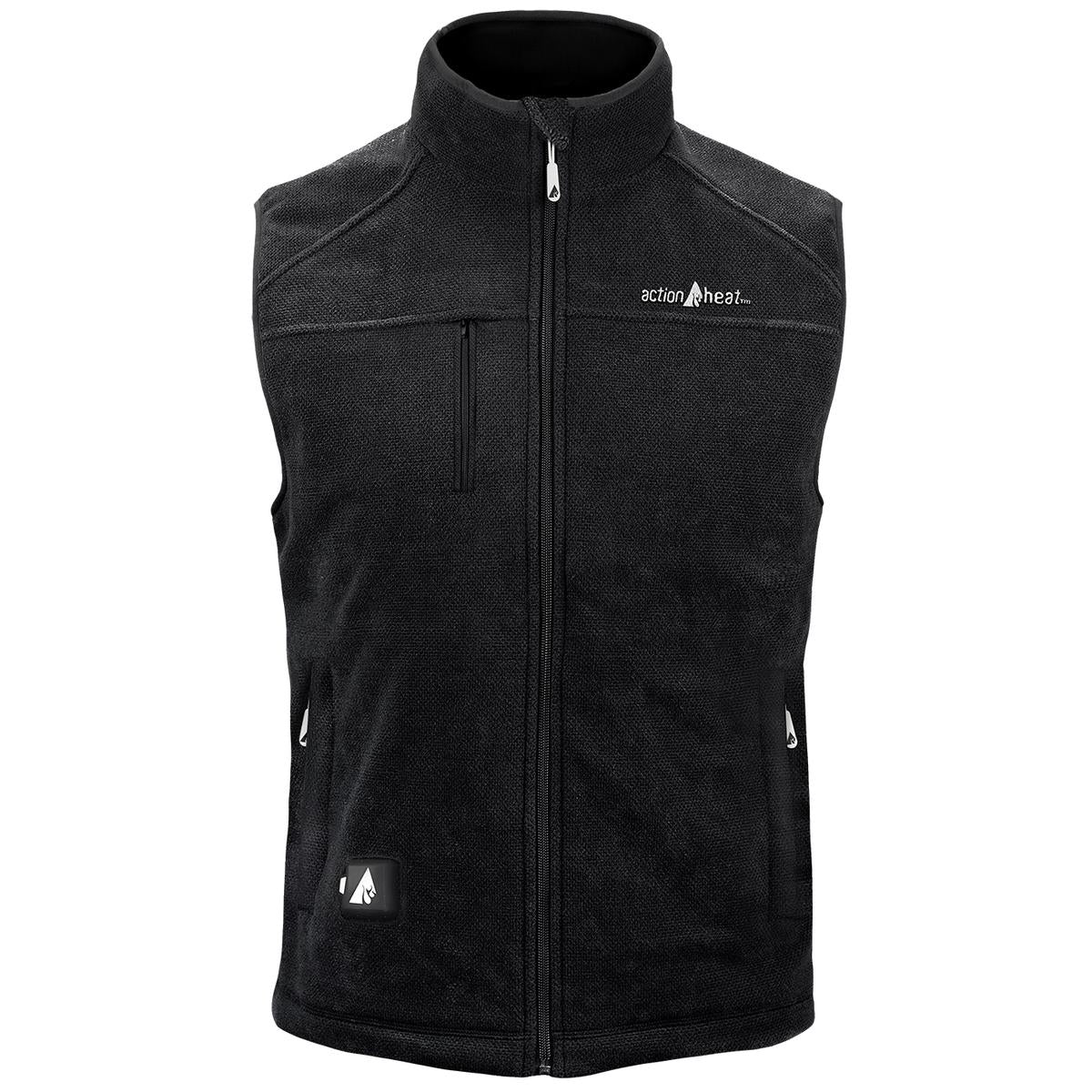 Action Heat Mens 5v Heated Performance Fleece Vest Black