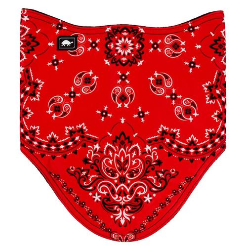 Turtle Fur Comfort Shell Game Face Bandana Facemask - Red Bandana Red Bandana