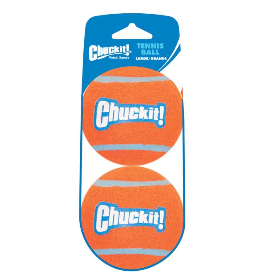 Chuckit! Tennis Ball Dog Toy Orange 2 Pack - Small / Medium / Large Orange / / 2 Pack