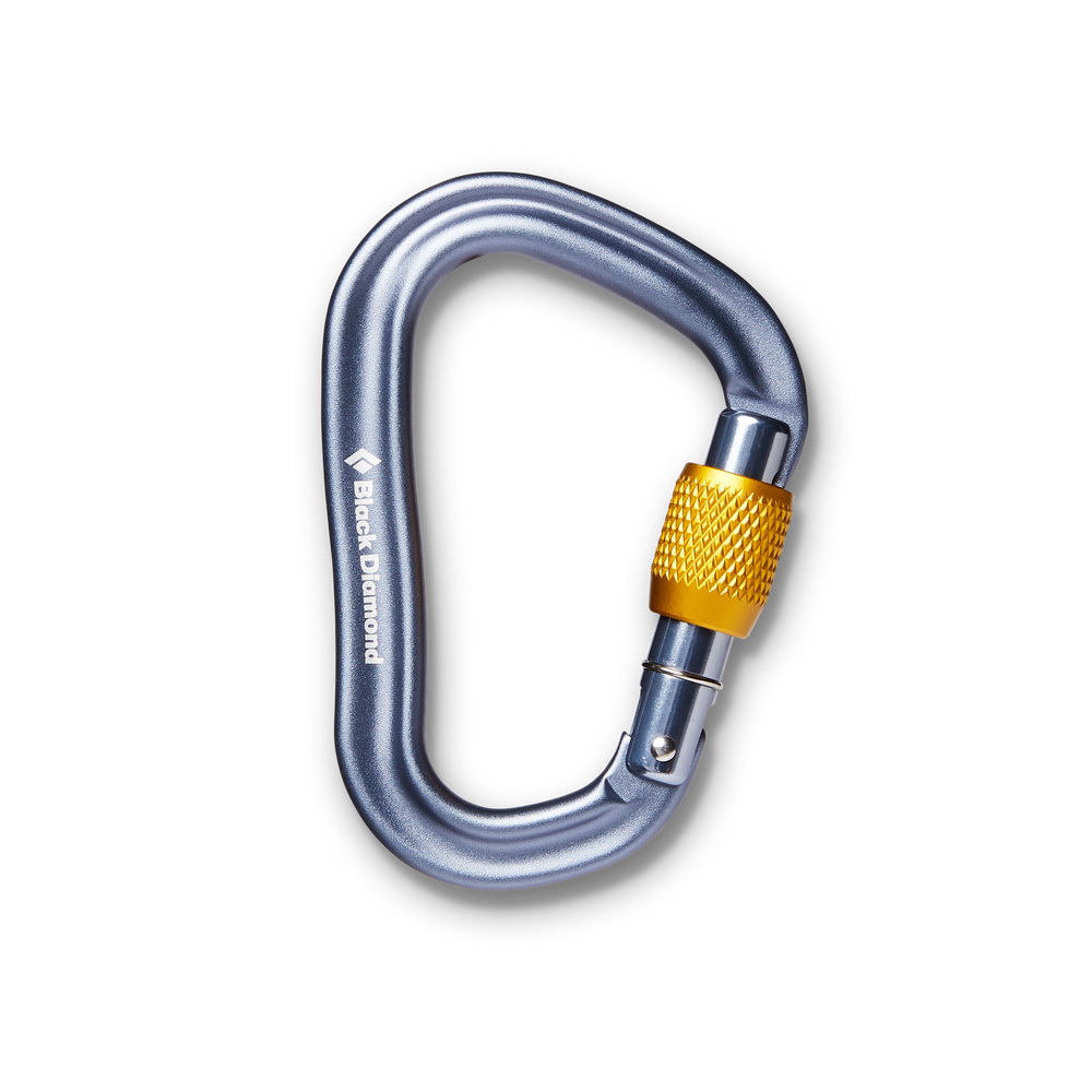 Black Diamond Equipm Vaporlock Screwgate Carabiner Dark Gray/yellow Dk Gry/ylw