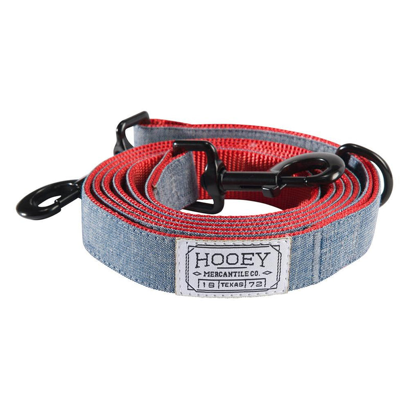 Hooey Mercantile Leash Denim Red