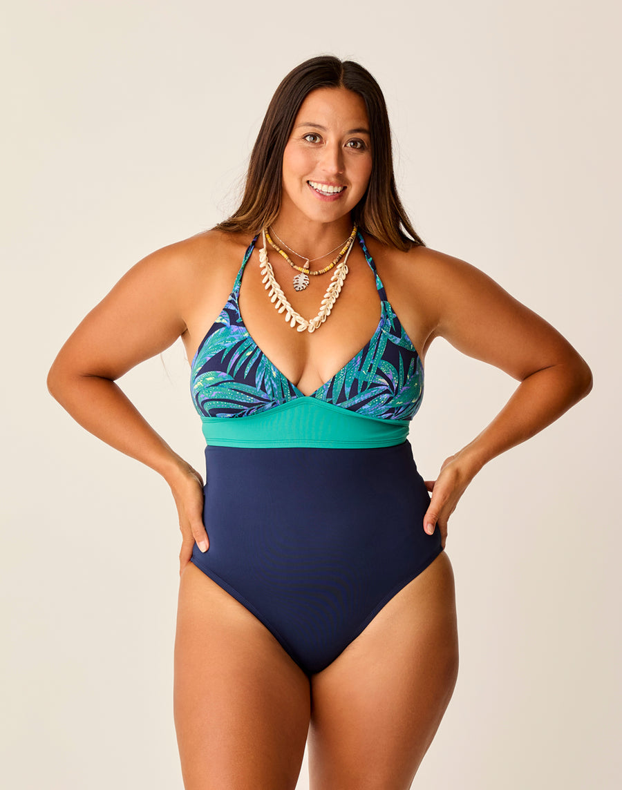 Carve Designs Dahlia One Piece - Blue Oasis/Navy Blue Oasis/Navy / / Regular